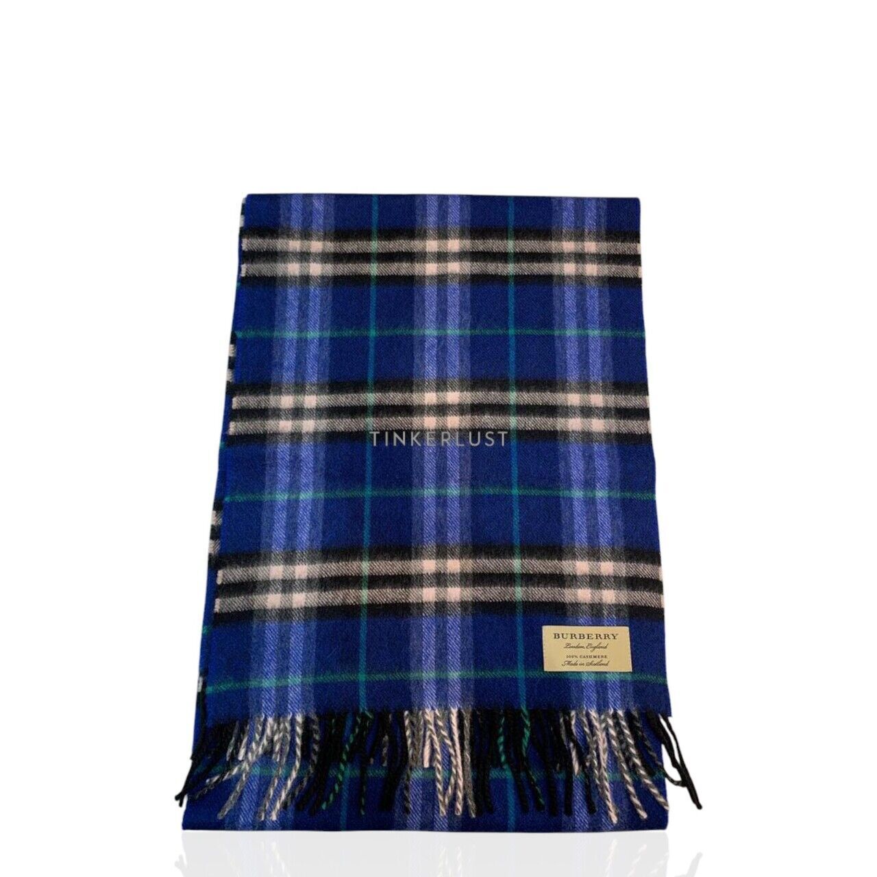 aksesoris scarf Burberry Flanel Cashmere Blue Scraf | Tinkerlust